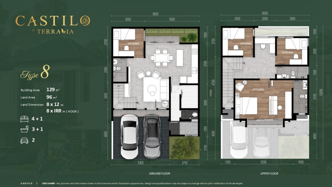 Denah Tipe 8 Castillo at Terravia BSD City